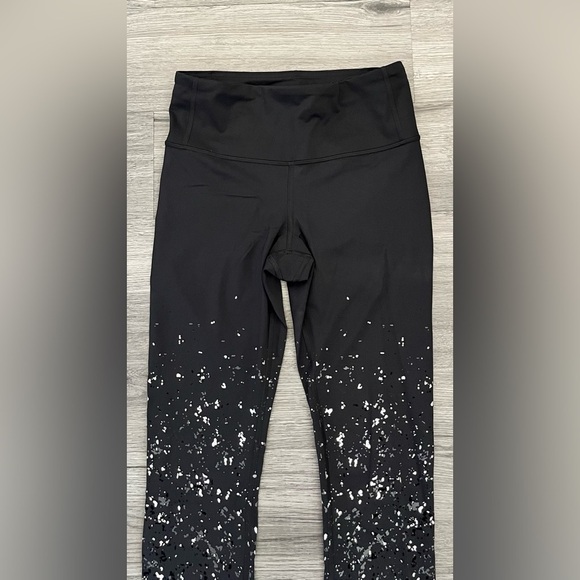 Lululemon Women's Size 6 Speed Wunder Tight 28” Spark Leggins Black Silver - Picture 7 of 12
